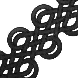 Scala Lasercut Border Trim by Samuel & Sons in Carbon