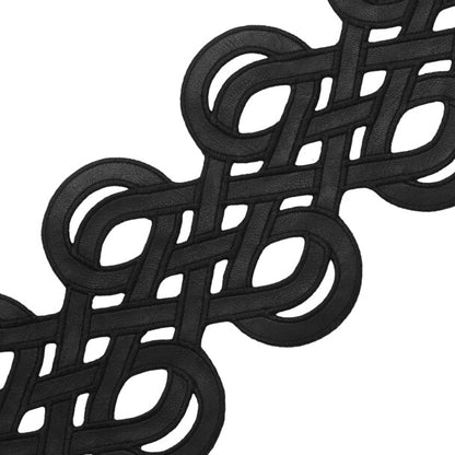 Scala Lasercut Border Trim by Samuel & Sons in Carbon