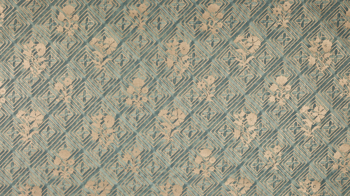 Jupon Bouquet Vintage blue-green & gold