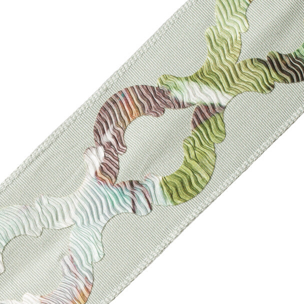 Virtuoso Appliqué Border Trim by Samuel & Sons in Cove^^