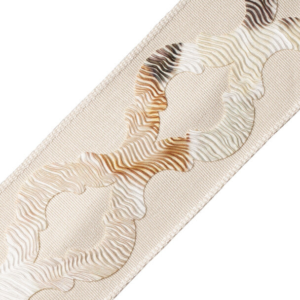 Virtuoso Appliqué Border Trim by Samuel & Sons in Macadamia