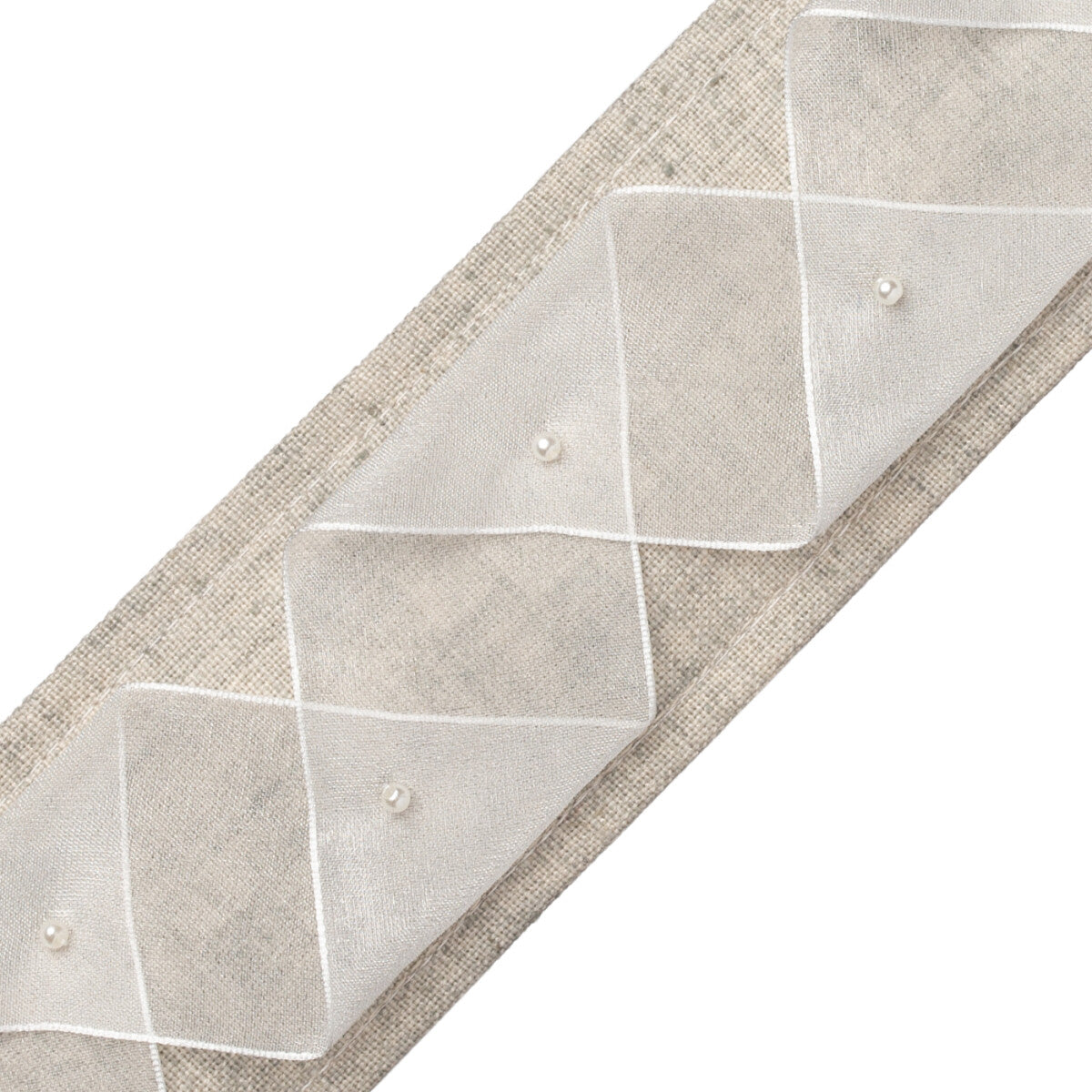 Sashay Appliqué Border Trim by Samuel & Sons in Silver Lining