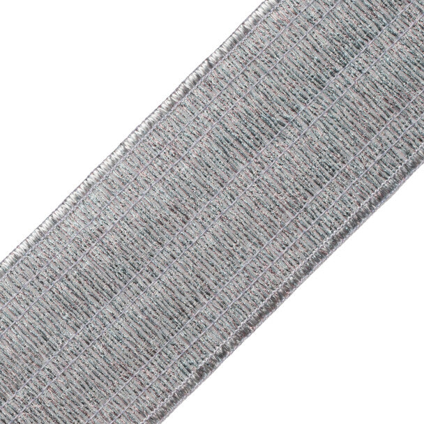 Merengue Pleated Metallic Border Trim by Samuel & Sons in Tidewater