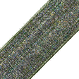 Merengue Pleated Metallic Border Trim by Samuel & Sons in Garden