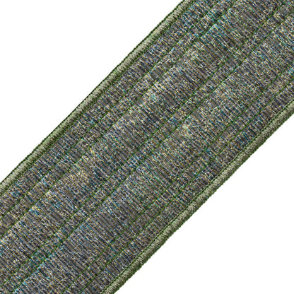 Merengue Pleated Metallic Border Trim by Samuel & Sons in Garden