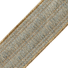 Merengue Pleated Metallic Border Trim by Samuel & Sons in Seafoam