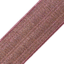 Merengue Pleated Metallic Border Trim by Samuel & Sons in Mulberry