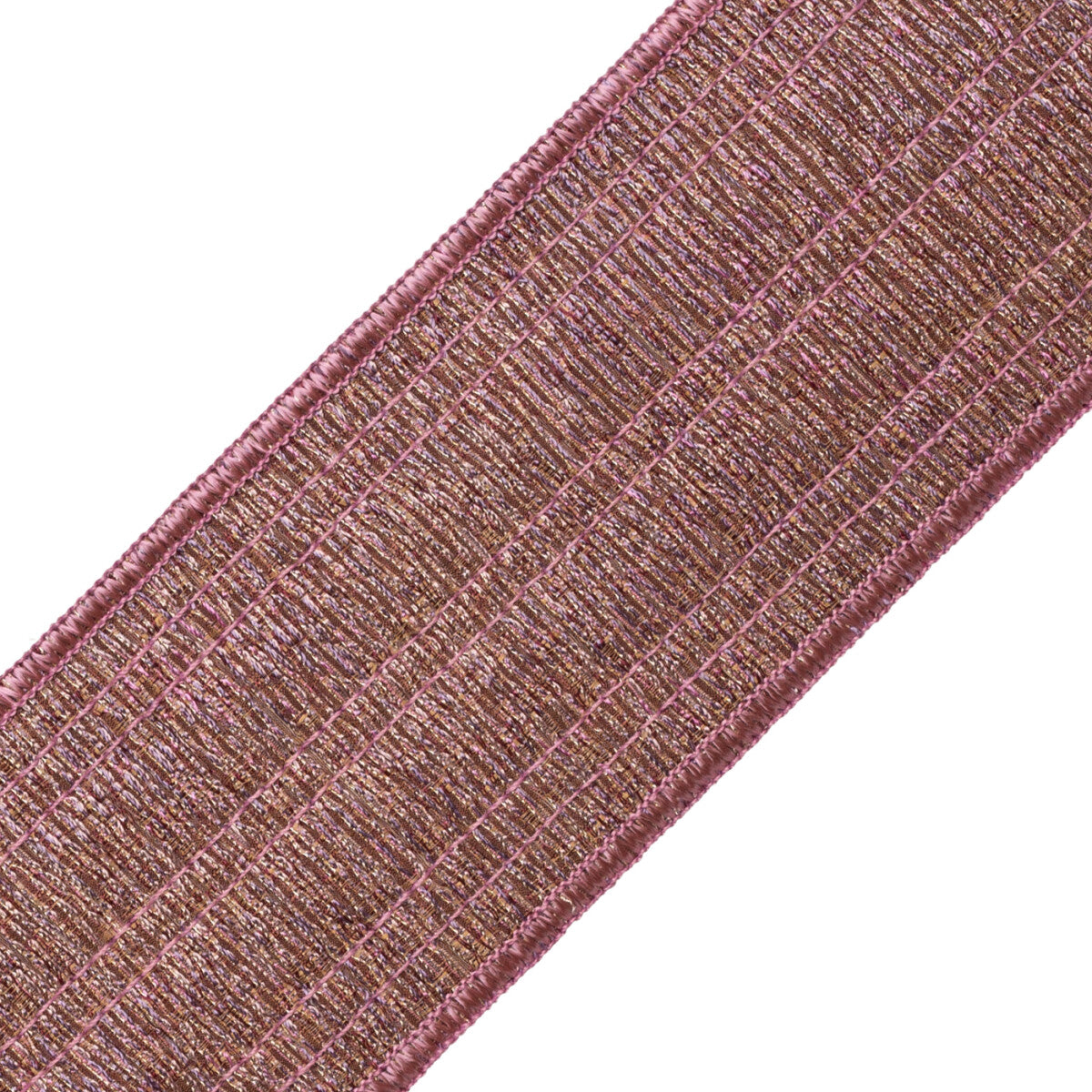 Merengue Pleated Metallic Border Trim by Samuel & Sons in Mulberry