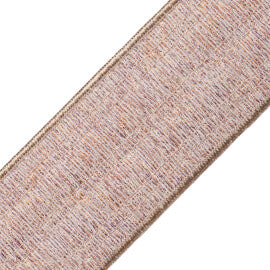 Merengue Pleated Metallic Border Trim by Samuel & Sons in Bleached Coral