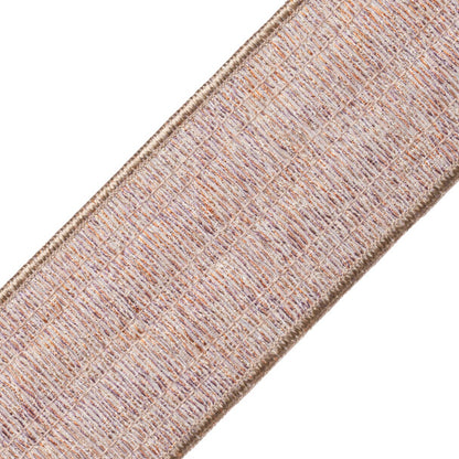 Merengue Pleated Metallic Border Trim by Samuel & Sons in Bleached Coral