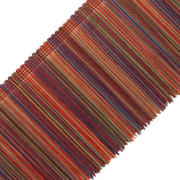 Barcelona Striped Fringe Trim by Samuel & Sons in Jewel