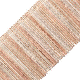 Barcelona Striped Fringe Trim by Samuel & Sons in Blush