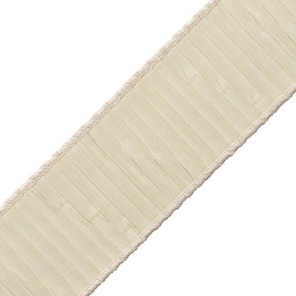 Tarantella Pleated Border Trim by Samuel & Sons in Parchment