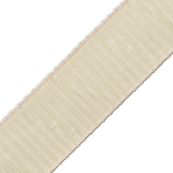 Tarantella Pleated Border Trim by Samuel & Sons in Parchment