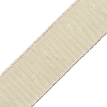 Tarantella Pleated Border Trim by Samuel & Sons in Parchment