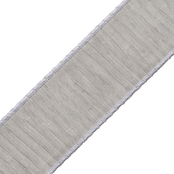 Tarantella Pleated Border Trim by Samuel & Sons in Moonstone