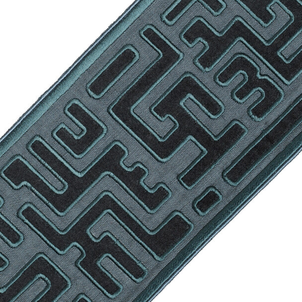 Alpina Velvet Border Trim by Samuel & Sons in Peacock