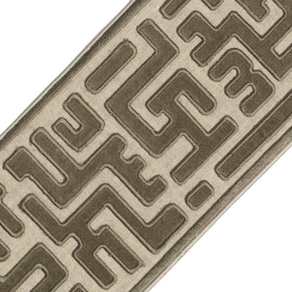 Alpina Velvet Border Trim by Samuel & Sons in Olive