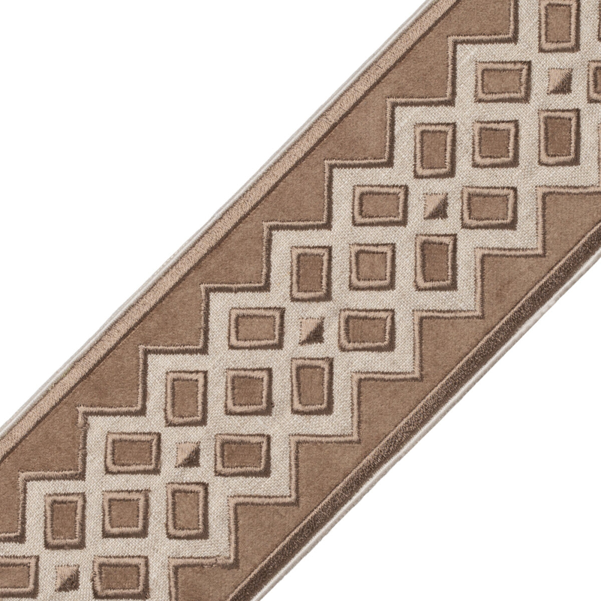 Reine Velvet Border Trim by Samuel & Sons in Maple