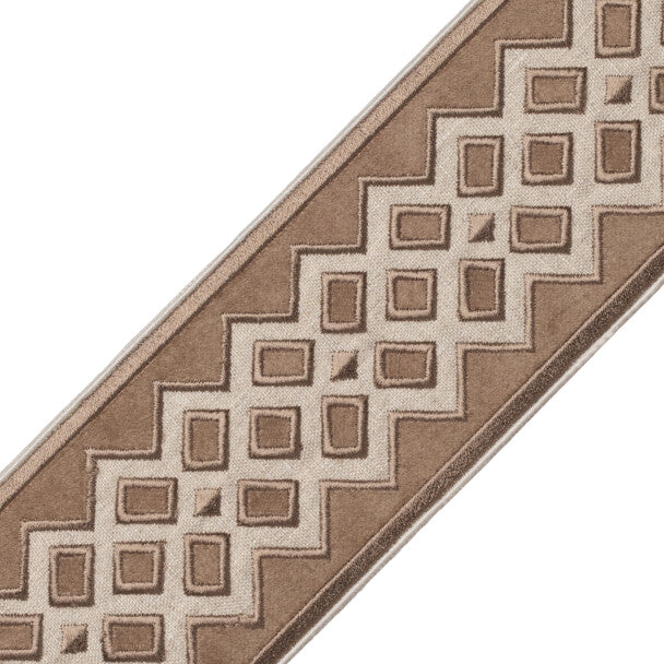 Reine Velvet Border Trim by Samuel & Sons in Maple