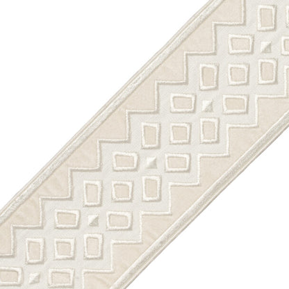 Reine Velvet Border Trim by Samuel & Sons in Ecru
