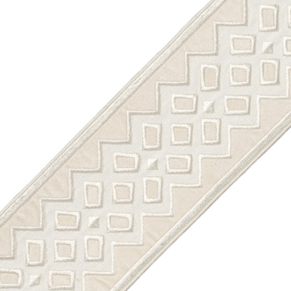 Reine Velvet Border Trim by Samuel & Sons in Ecru