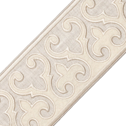 Carlton Appliqué Border Trim by Samuel & Sons in Oatmeal