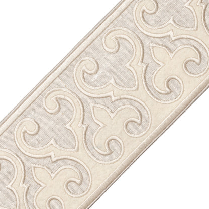 Carlton Appliqué Border Trim by Samuel & Sons in Oatmeal