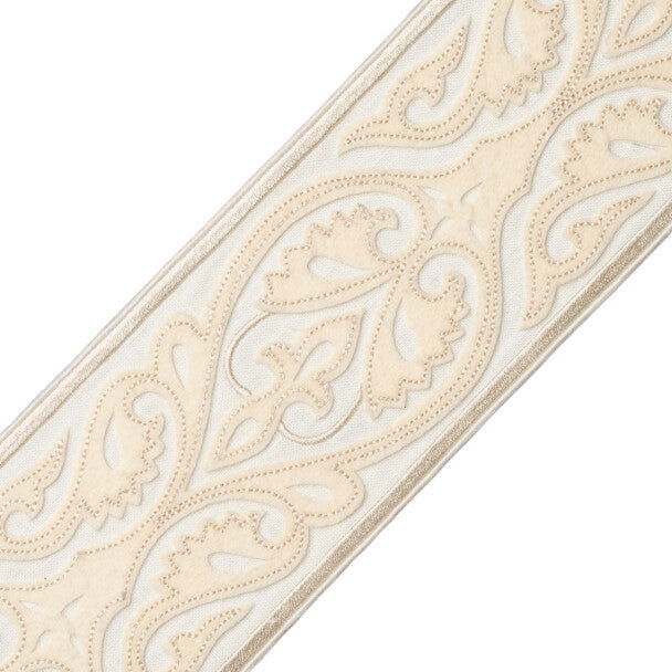 Kempinski Appliqué Border Trim by Samuel & Sons in Ecru
