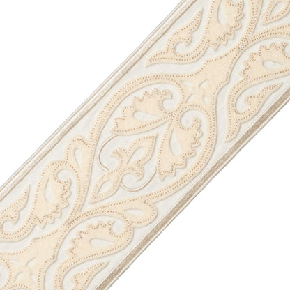 Kempinski Appliqué Border Trim by Samuel & Sons in Ecru