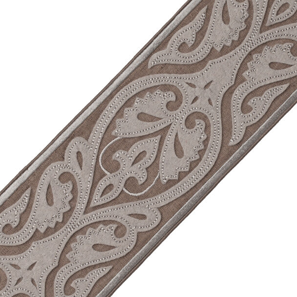 Kempinski Appliqué Border Trim by Samuel & Sons in Umber