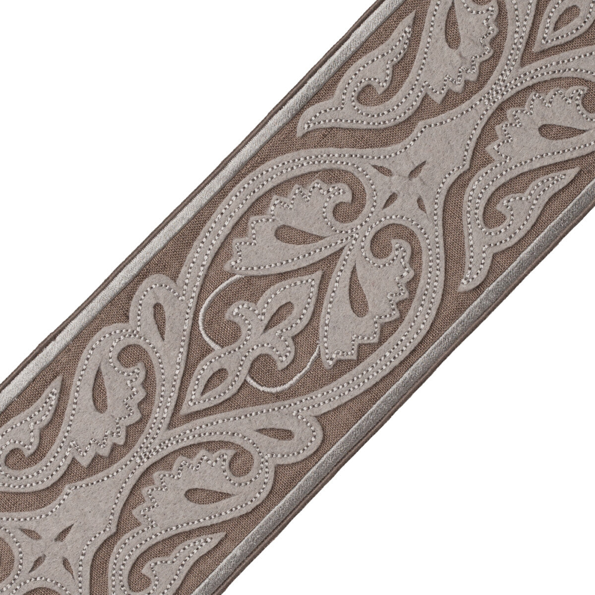 Kempinski Appliqué Border Trim by Samuel & Sons in Umber