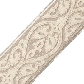 Kempinski Appliqué Border Trim by Samuel & Sons in Linen