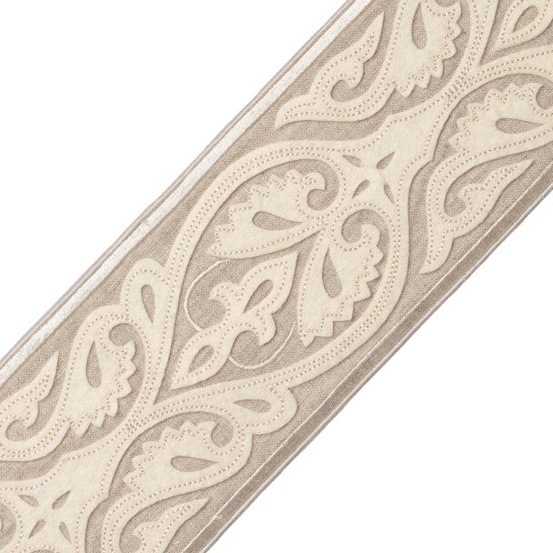 Kempinski Appliqué Border Trim by Samuel & Sons in Linen