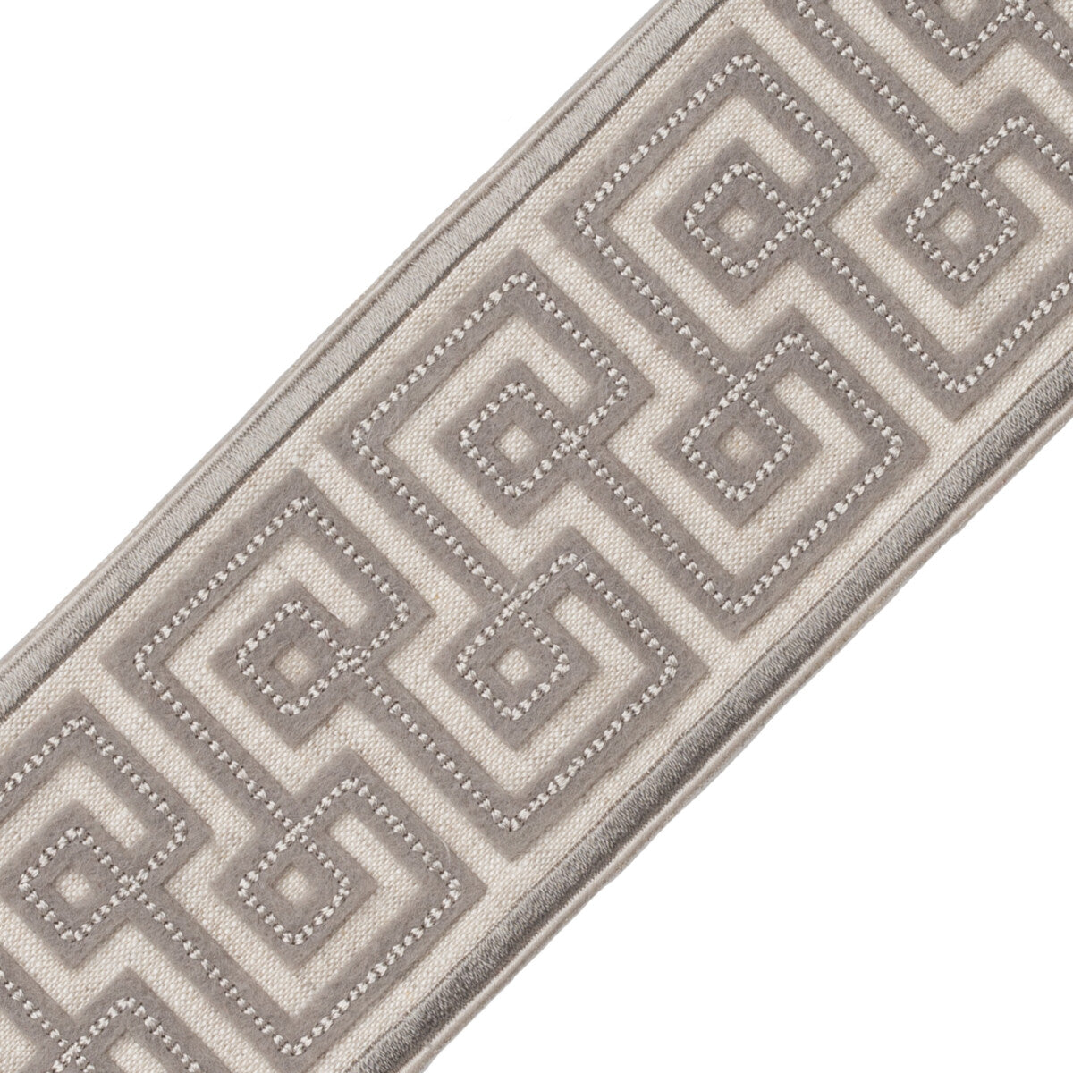 Laudinella Appliqué Border Trim by Samuel & Sons in Dove