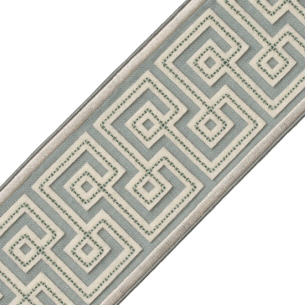 Laudinella Appliqué Border Trim by Samuel & Sons in Seaglass