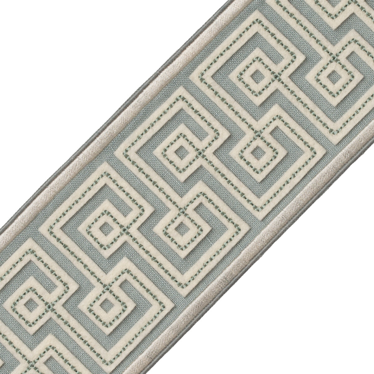 Laudinella Appliqué Border Trim by Samuel & Sons in Seaglass