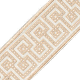 Laudinella Appliqué Border Trim by Samuel & Sons in Eggshell