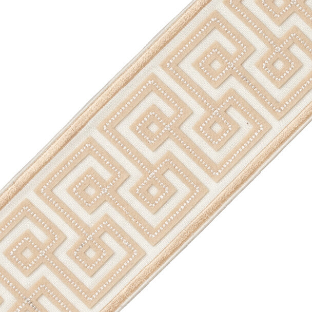 Laudinella Appliqué Border Trim by Samuel & Sons in Eggshell