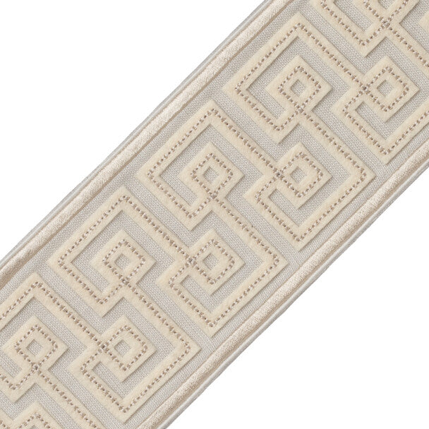 Laudinella Appliqué Border Trim by Samuel & Sons in Mist