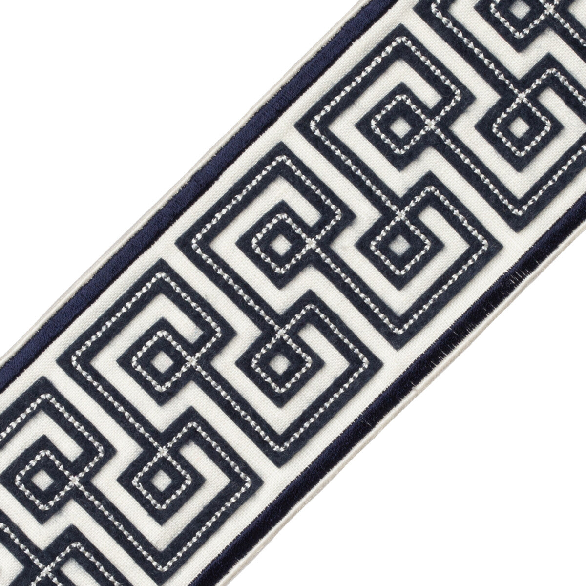 Laudinella Appliqué Border Trim by Samuel & Sons in Navy