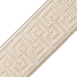 Laudinella Appliqué Border Trim by Samuel & Sons in Oyster