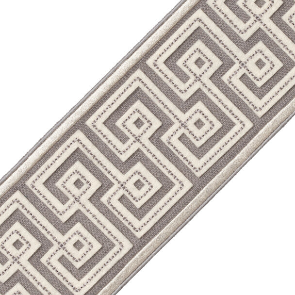 Laudinella Appliqué Border Trim by Samuel & Sons in Gris