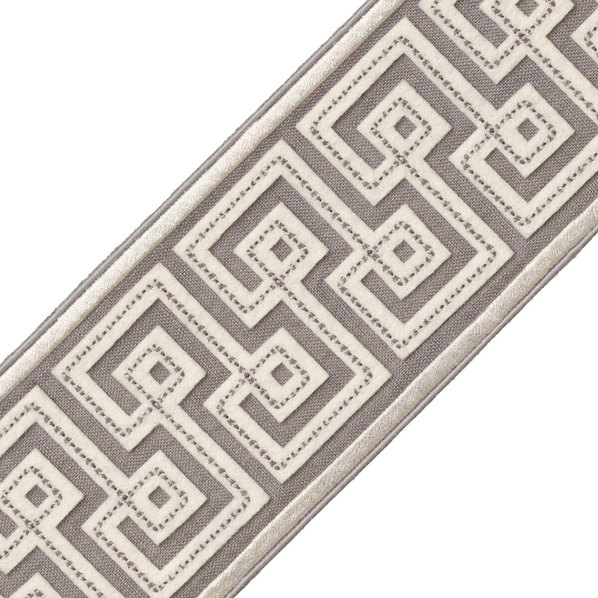 Laudinella Appliqué Border Trim by Samuel & Sons in Gris