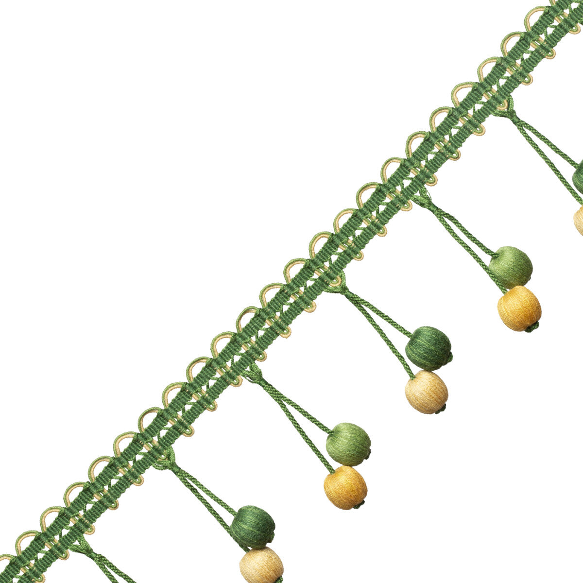 Veranda Linen Beaded Fringe Trim by Samuel & Sons in Jonquille