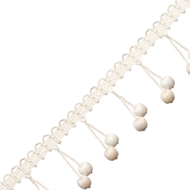 Veranda Linen Beaded Fringe Trim by Samuel & Sons in Narcisses