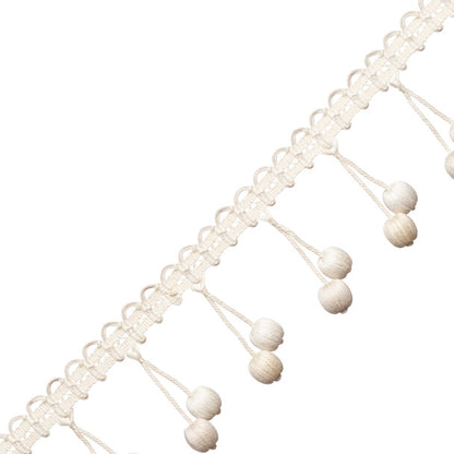 Veranda Linen Beaded Fringe Trim by Samuel & Sons in Narcisses
