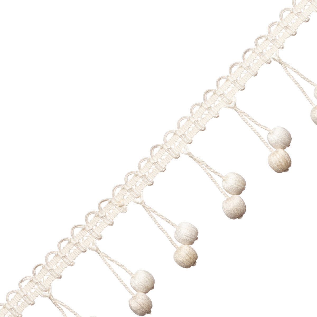 Veranda Linen Beaded Fringe Trim by Samuel & Sons in Narcisses
