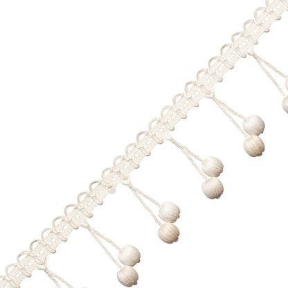 Veranda Linen Beaded Fringe Trim by Samuel & Sons in Narcisses
