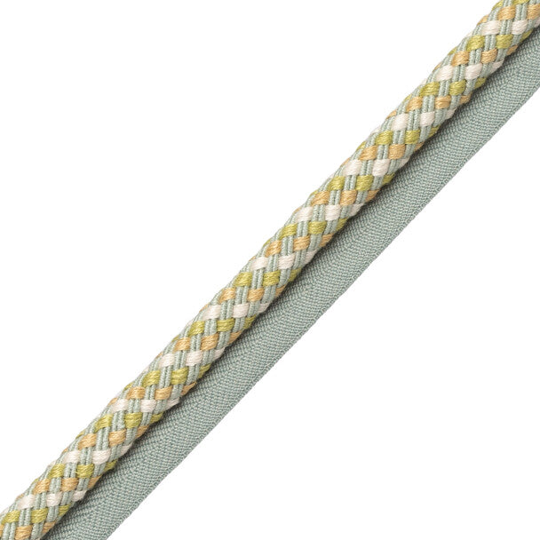 Veranda Linen Cord With Tape Trim by Samuel & Sons in Chardon Bleu